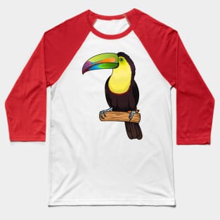 Keel-billed toucan bird cartoon illustration Baseball T-Shirt